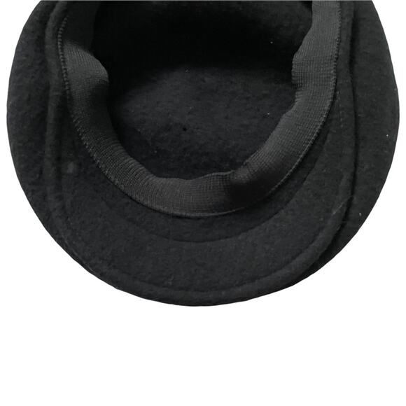 Vintage Wool Driving Cap Hat Made in Hong Kong Black GUC